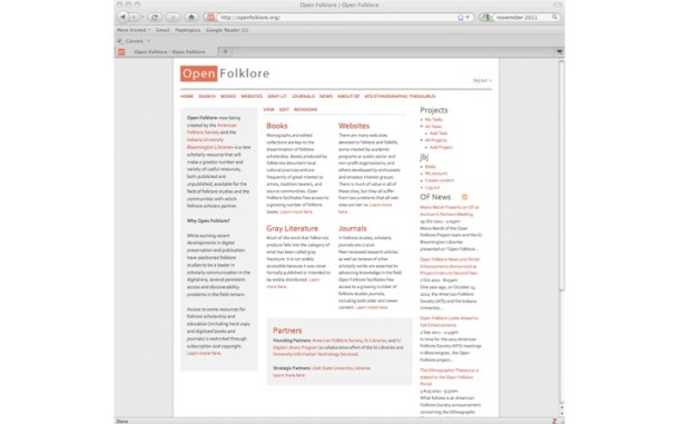 OF Portal Landing Page